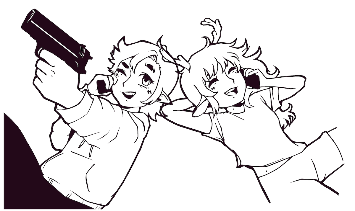 Love and Bullets colored sketch
